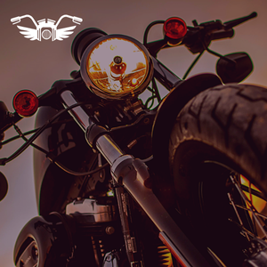 close up of a motorcycle