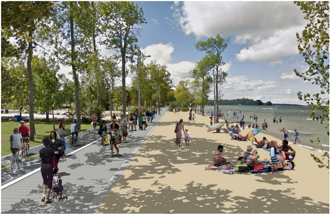 Rendering of revitalized Willow Beach Park