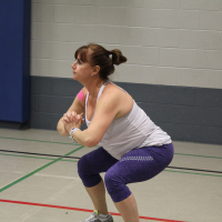 Adult doing a squat