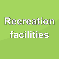 Green background with words recreation facilities