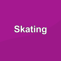 Purple background with text skating