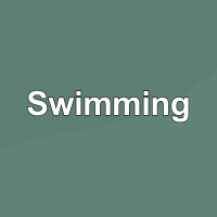 Green background with text swimming