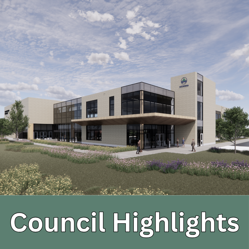 Civic Centre with the words Council Highlights