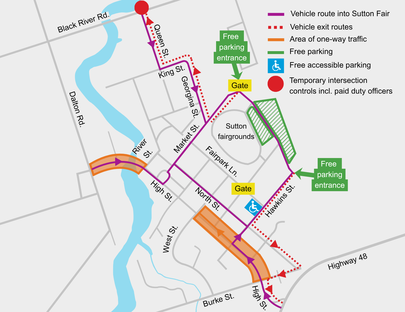 Sutton Fair High Street Detour Map