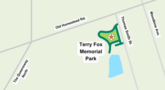 Terry Fox Memorial Park map
