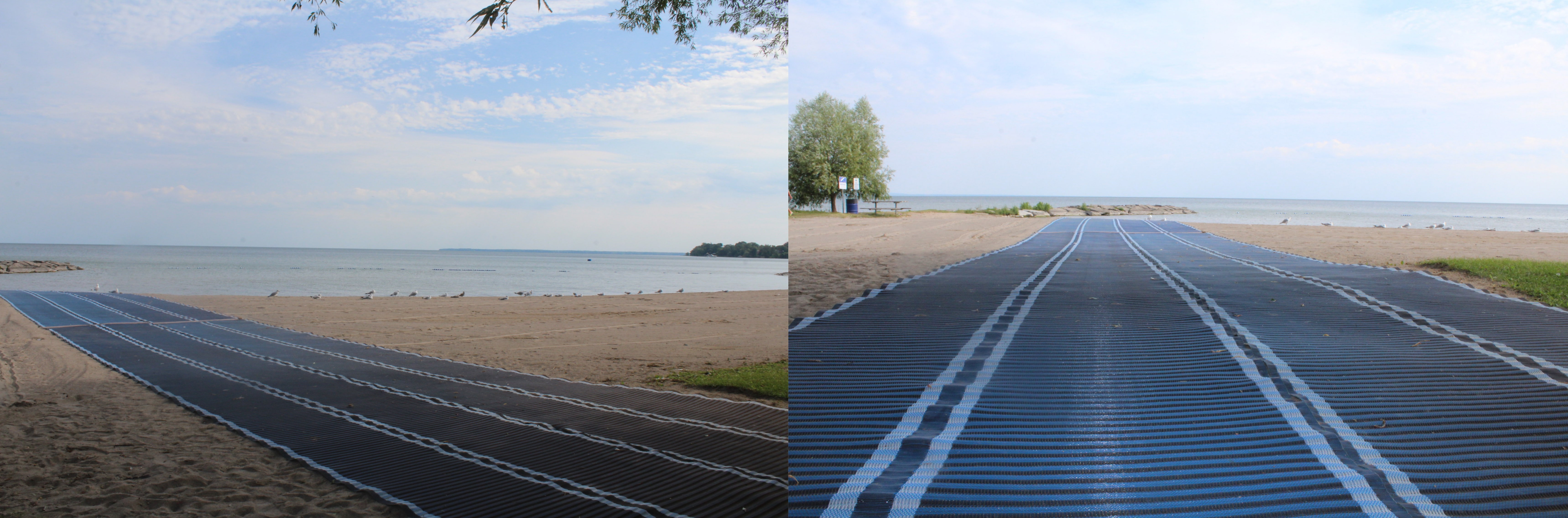 MobiMat accessible ramp over the sand at a beach