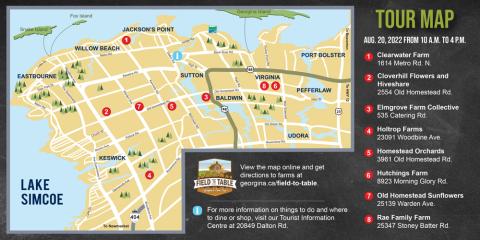 Map of Georgina for Field to Table