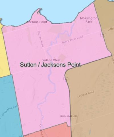 Map of Sutton Jackson's Point area