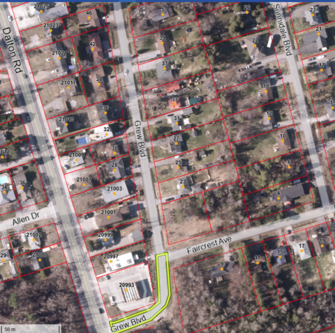 Grew Boulevard road closure from Dalton Road to Faircrest Avenue