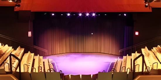 empty stage from the audience