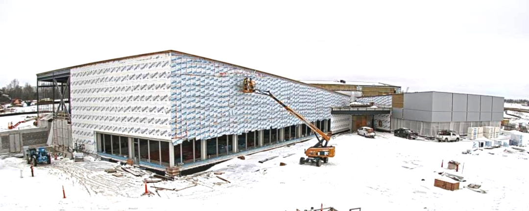 multi-use recreation complex construction in the snow