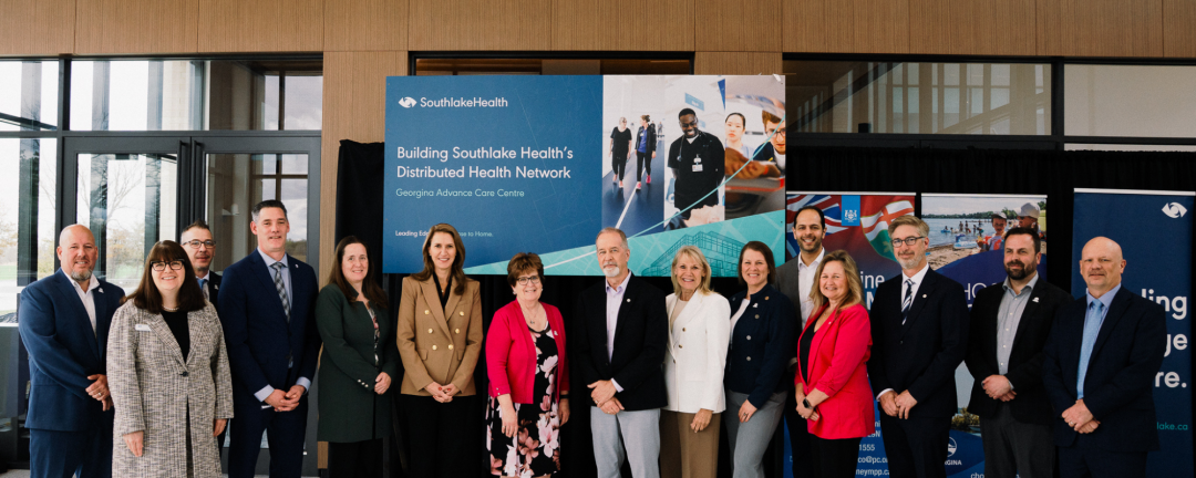 group photo from Southlake Health announcement 